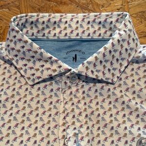 Johnnie-O Men's Patterned Shirt - Multicolor sz s